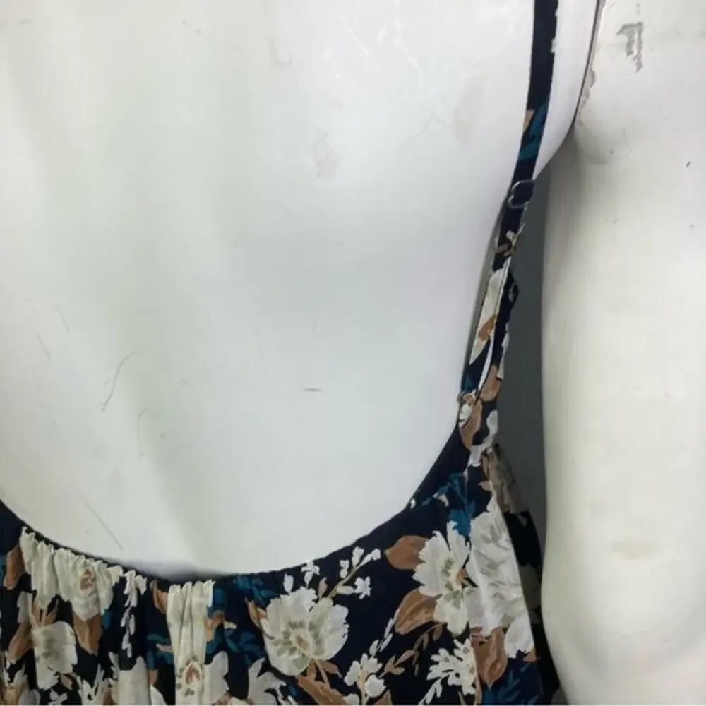 Abercrombie & Fitch Maxi dress XS Babydoll‎ floral cottagecore strappy cotton